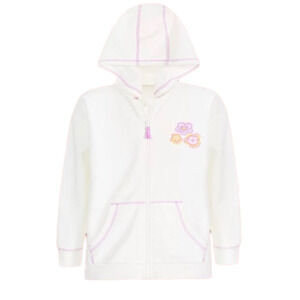 Epic Thread Full Zippered White Hoodie NWT Size Large